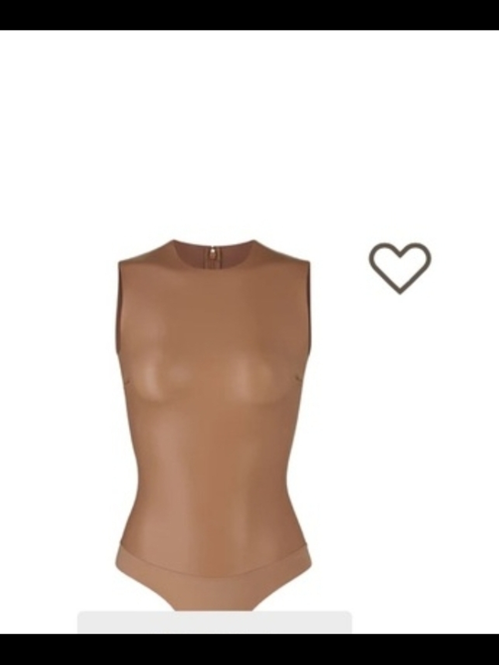 Sleeveless Brown Mock-Neck Bodysuit